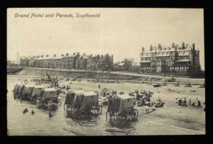 North Parade, Southwold as viewed probably from the end of the pier. This view dates from c.1900.